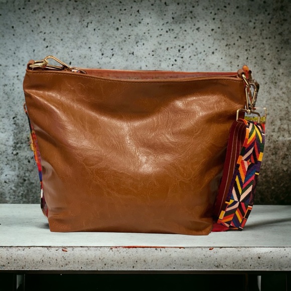 Cognac Brow Bag Adjustable Straps - Picture 2 of 4